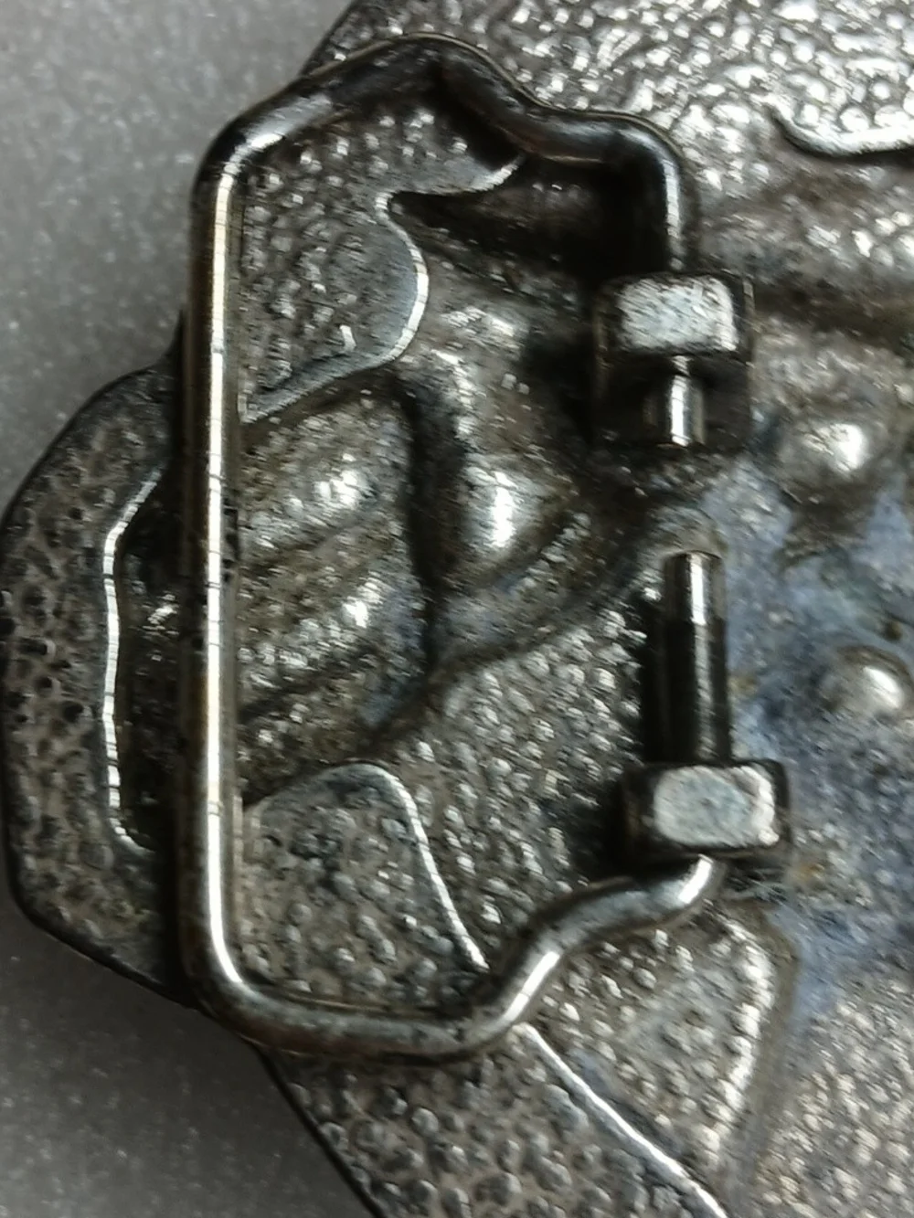 Akademiks Silver Fist Lightning Medallion Belt Buckle
